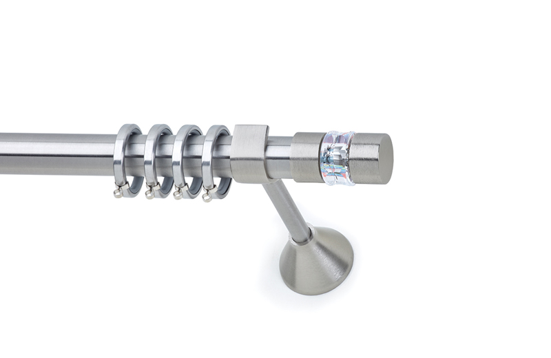 Anartisi Κουρτινόξυλο Φ25 Inox ELECTRA Νίκελ Σατινέ